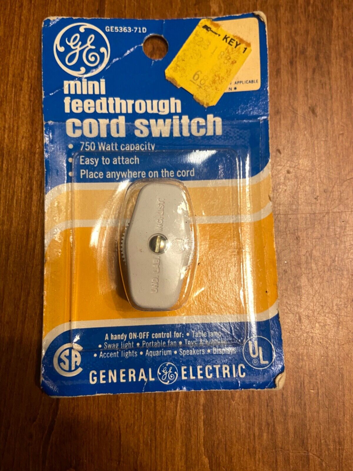 New GE Mini Line Cord Switch White <> On The Cord Switching