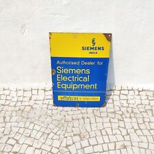 1940s Vintage Siemens Electrical Equipment Advertising Enamel Sign Board EB121 picture