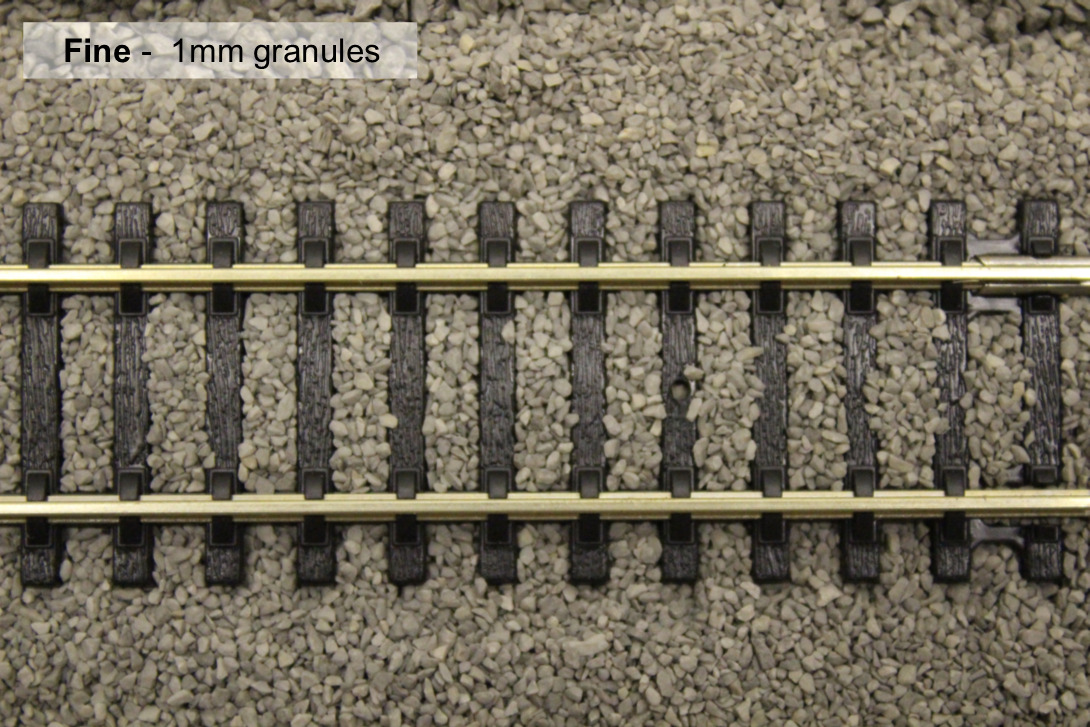 BULKSCENE - 1mm & 3mm Model Rail Track Ballast Gravel Granite Grey OO/HO