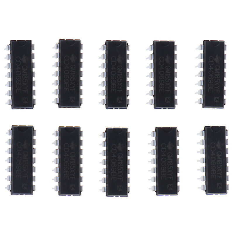10PCS CD4069UBE new in-line DIP-14 logic chip new and original IC.USYZ
