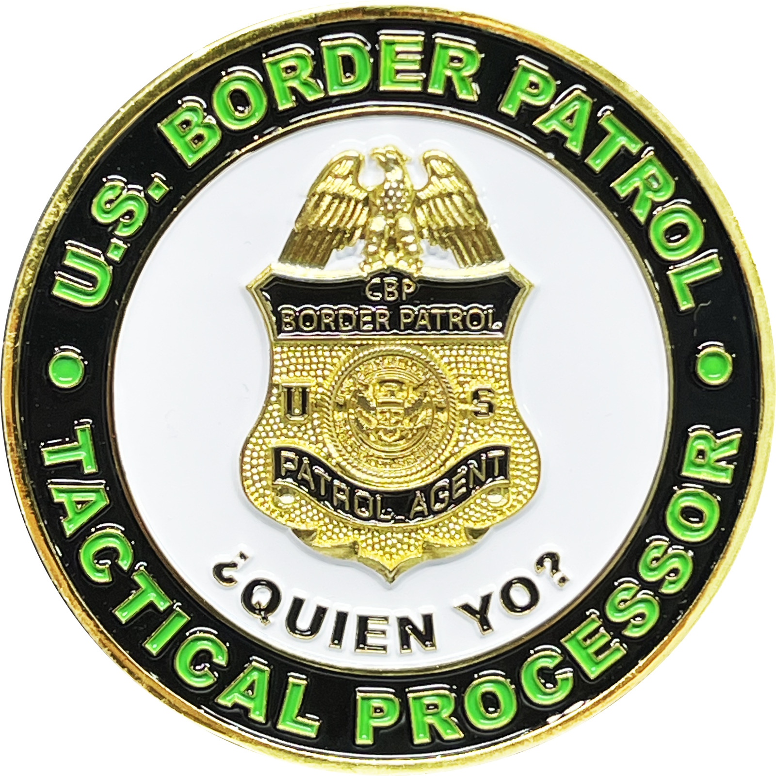 BL16-006 Border Patrol Agent Tactical Processor CBP BPA Biden Challenge Coin QUI