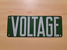 vintage voltage porcelain sign picture