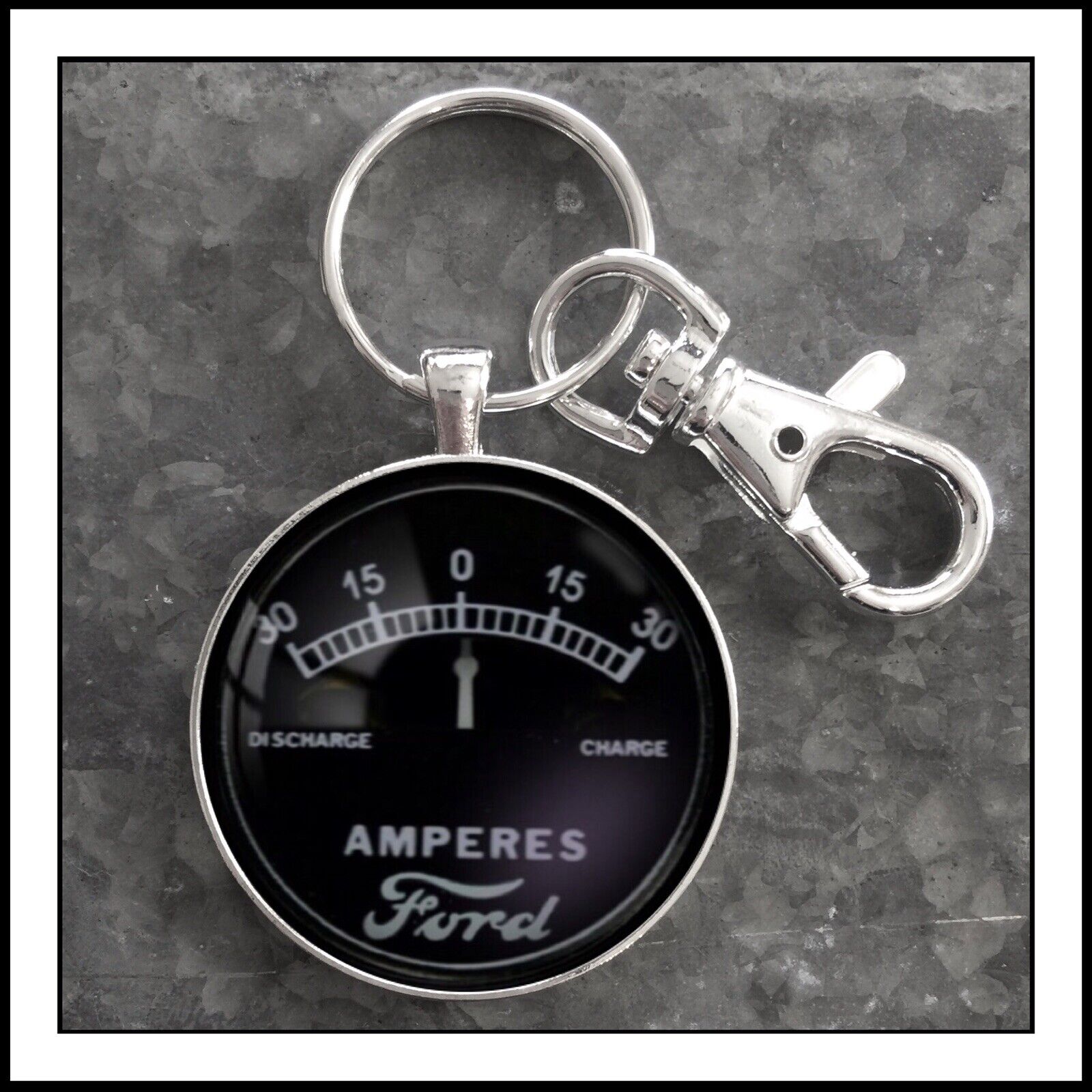 Vintage Ford Model A 30 Amp Ammeter Photo Keychain  Key Chain
