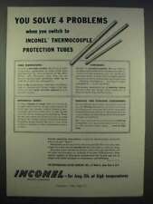 1946 Inconel Thermocouple Protection Tubes Ad - Solve 4 Problems picture
