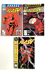 FLASH VOL 2 ANNUAL #1,2,3 LOT OF 3. DC 1987-91. WALLY WEST. picture