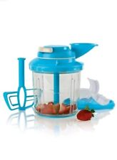 NEW TUPPERWARE Power Chef System FOOD PROCESSOR Salt Water Taffy Blue picture