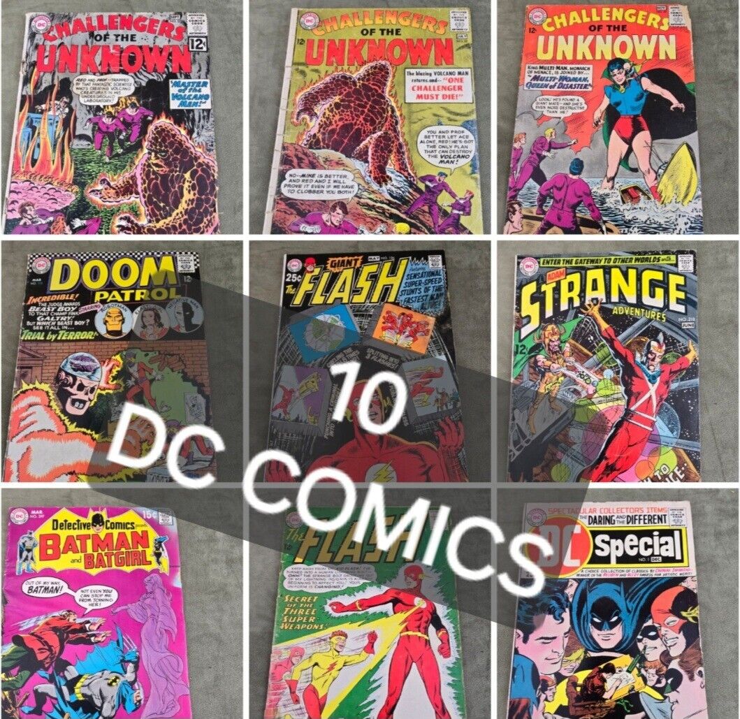 CHALLENGERS DETECTIVE DOOM PATROL FLASH STRANGE ADVENTURES Lot DC Comics 1960s