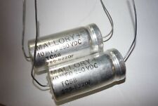 PAIR Mallory TC58 Aluminum Capacitor 40MFD 250WVDC, Axial  NOS  picture