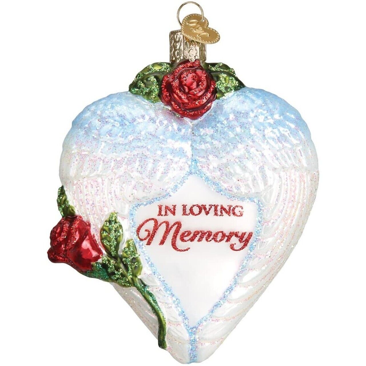 Old World Christmas IN LOVING MEMORY (30050) Glass Ornament w/ OWC Box