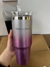 Starbucks Stanley Stainless Steel Vacuum Car Hold Straw Shiny Gradient Purple picture