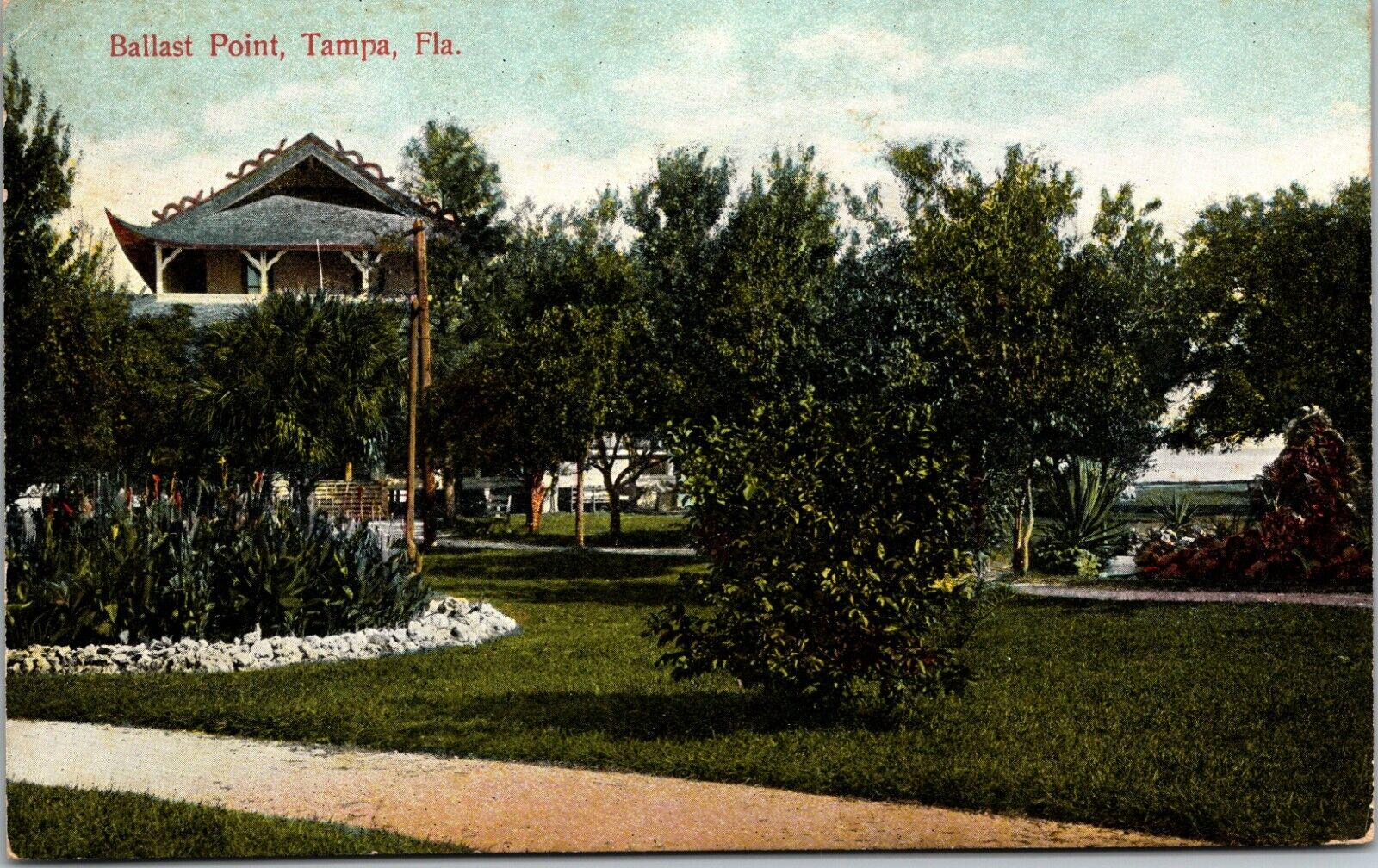 1911 Tampa Florida FL Ballast Point Vintage Postcard