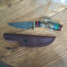 Rare Handmade Custom Damascus Steel Ram's Horn  Hunting Skinner Knife picture