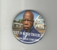 CIVIL RIGHTS pin JOHN LEWIS pinback MEMORY 1940 - 2020 Congressman GOOD TROUBLE picture
