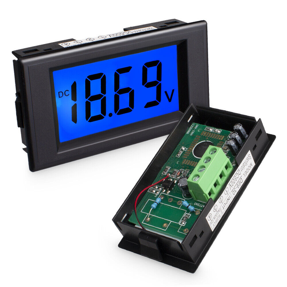 DC 0-600V Digital Display HD Voltmeter Panel for Measuring Isolated Power Supply