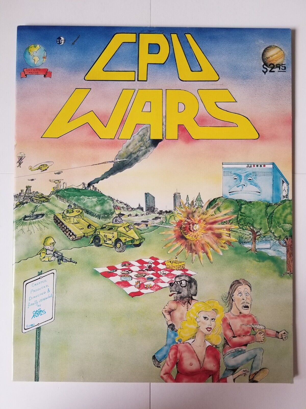 CPU Wars #1 VF/NM (1980, Chthon) 11x15, IBM hacker culture, underground/indie
