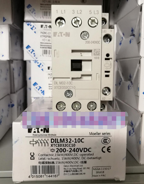 1PCS New Eaton Moeller DILM32-10C XTCE032CC10 DC Contactor 200-240VDC Brand