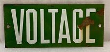 Vintage Voltage Porcelain Sign picture