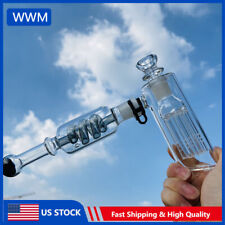 Freeze Pipe Coil Bubbler Glass Bong Percolator Filter Hookah W/ ICE Catcher Gift picture