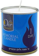✅Yahrzeit Memorial Candles Ner Neshama 24 Hours Kosher Yizkor Yarzheit Candle 1D picture