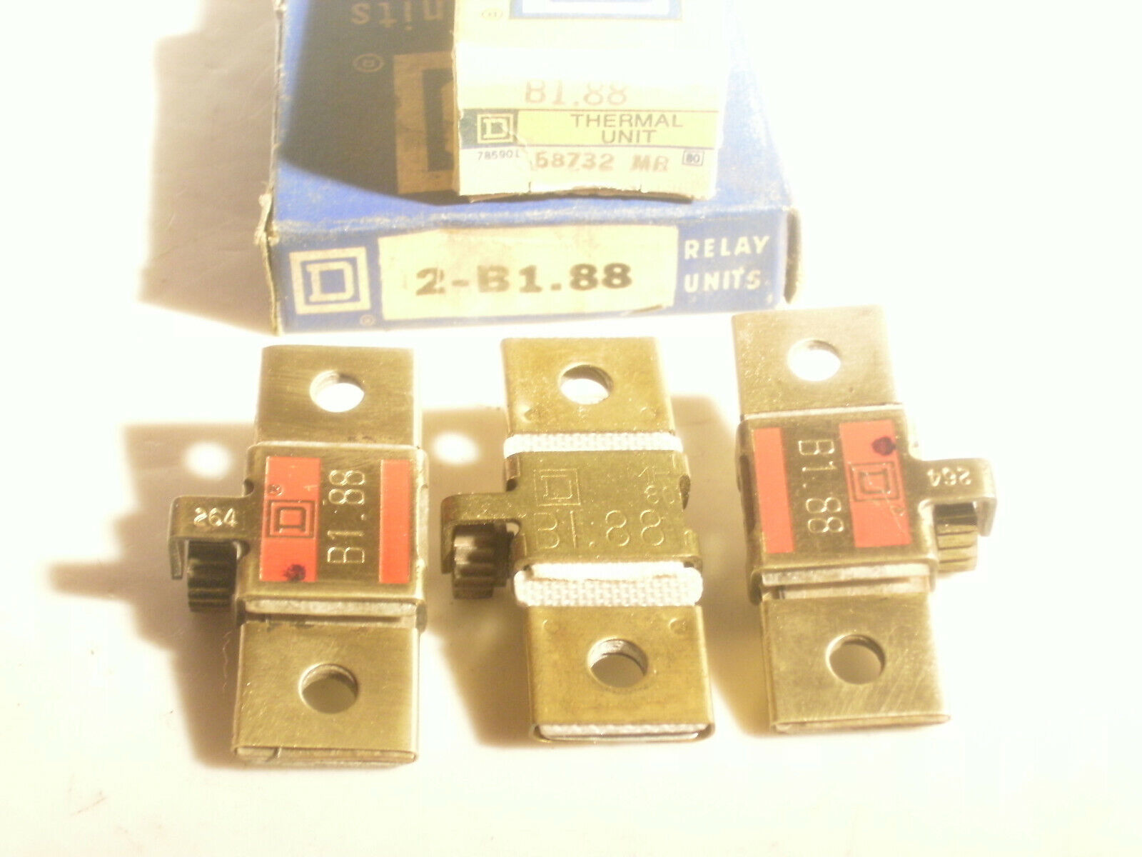 SQUARE D B1.88 HEATER THERMAL OVERLOAD RELAY B188 - LOT OF 3