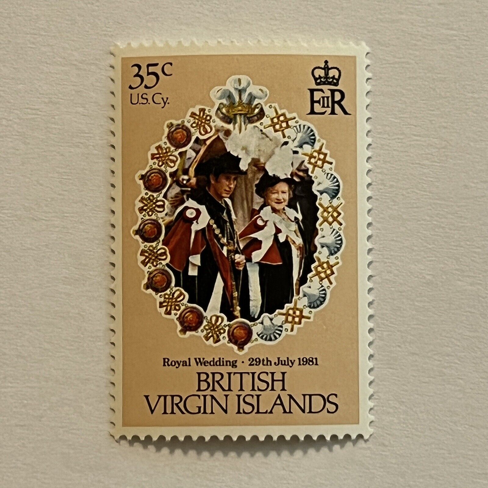 1981 BRITISH VIRGIN ISLANDS MNH STAMP #407 INVERTED WATERMARK QUEEN ELIZABETH II