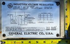 Vintage GE Induction Voltage Regulator Schematic Porcelain Sign picture