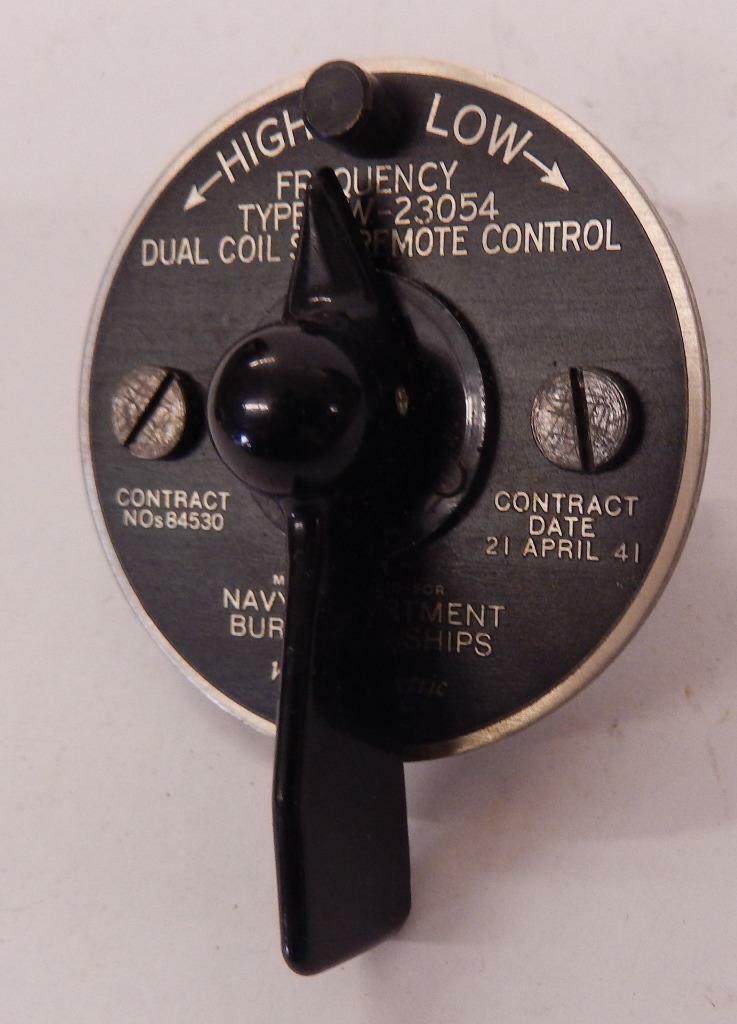 WW2 COIL FREQUENCY HIGH LOW  SELECTOR NAVY RU RADIO CW-23054