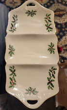 Lenox Holiday - Christmas China Three (3) Part  Server  Gold Trim picture