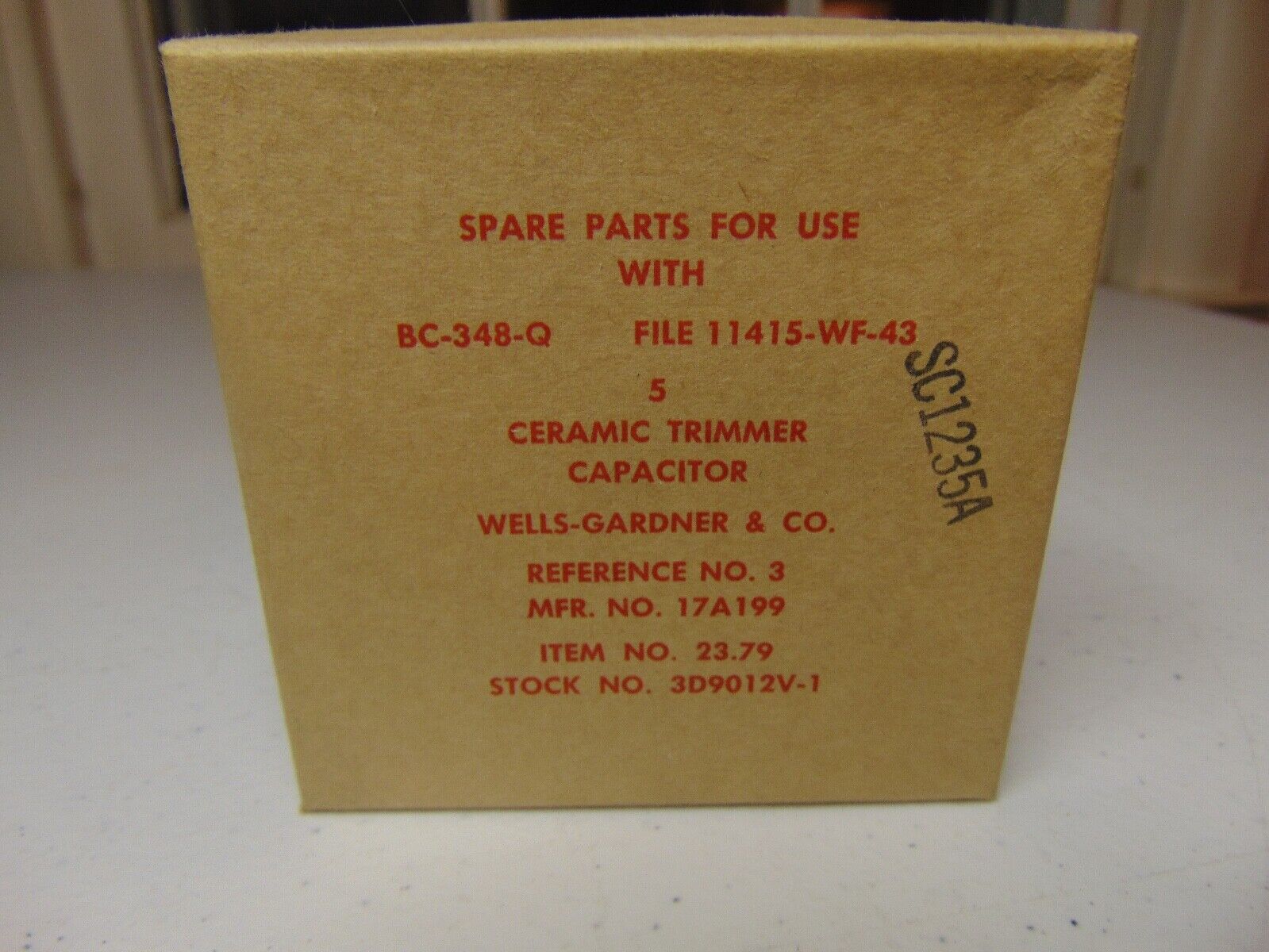 unused original Ceramic Trimmer Capacitor BC-348-Q military aircraft radio box 5