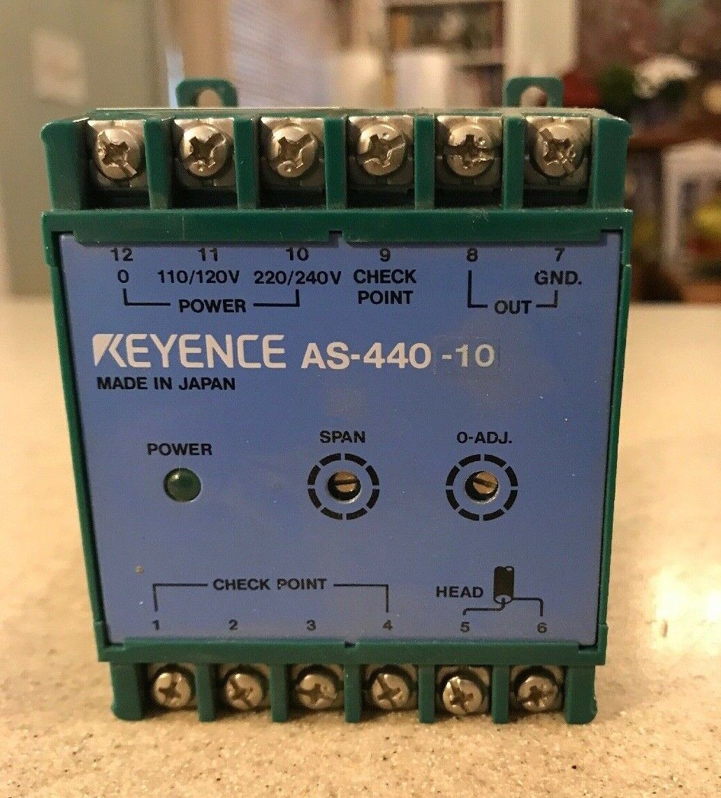 Keyence AS-440-10 Sensor Amplifier Unit Used 
