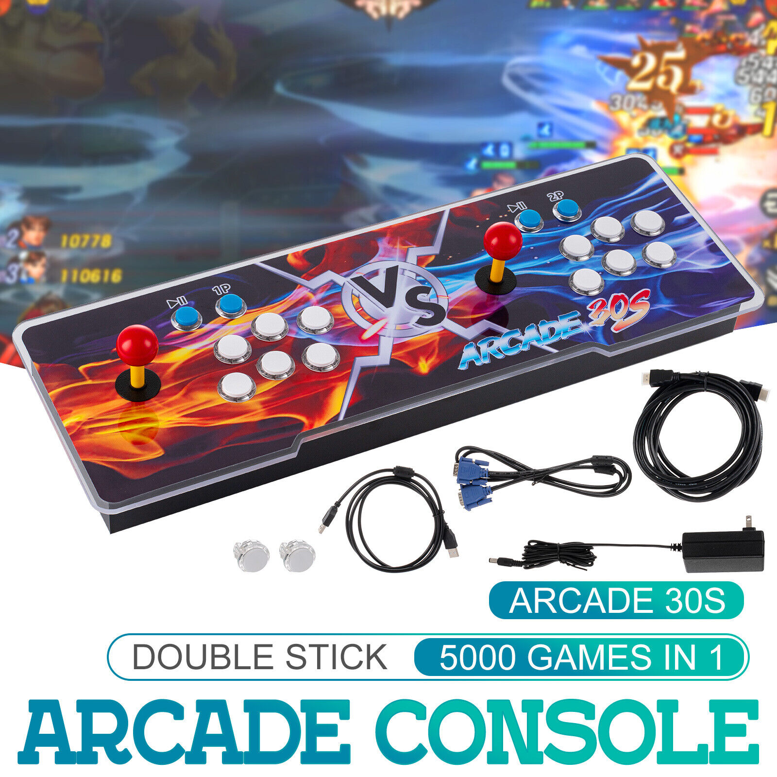 2023 NEW Pandora Box 5000 in 1 Retro Video Games Double Stick Arcade Console