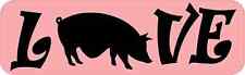 10x3 Love Pot Belly Pig Bumper Sticker Vinyl Pet Stickers Animal Car Truck Decal picture