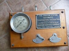 Antique Steampunk  Automatic Temperature Control Gauge Johnson Controls Vintage picture