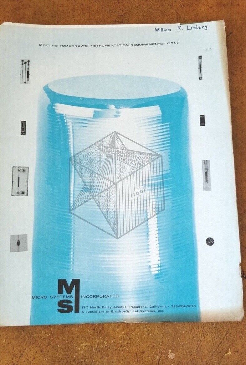 1960's MSI - Micro Systems Incorporated - Semiconductor catalog