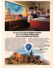 JOHNSON CONTROLS John Hopkins Hospital 1987 Vintage Print Ad Original picture