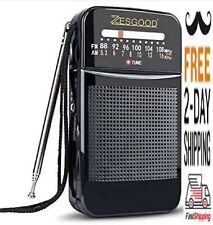 Portable AM FM Radio Compact Transistor Radio Pocket Radio BLACK picture