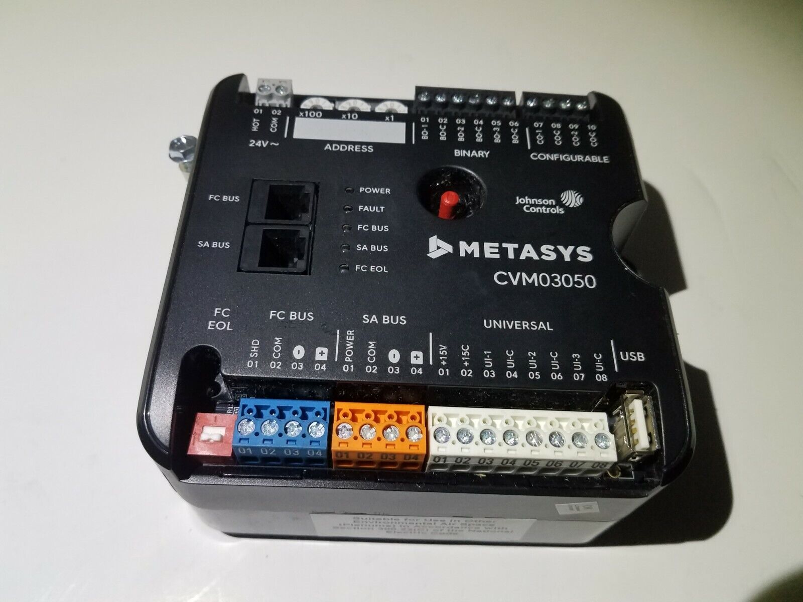 JOHNSON CONTROLS CVM03050 METASYS M4-CVM03050-0 CGM AND CVM CONTROLLER