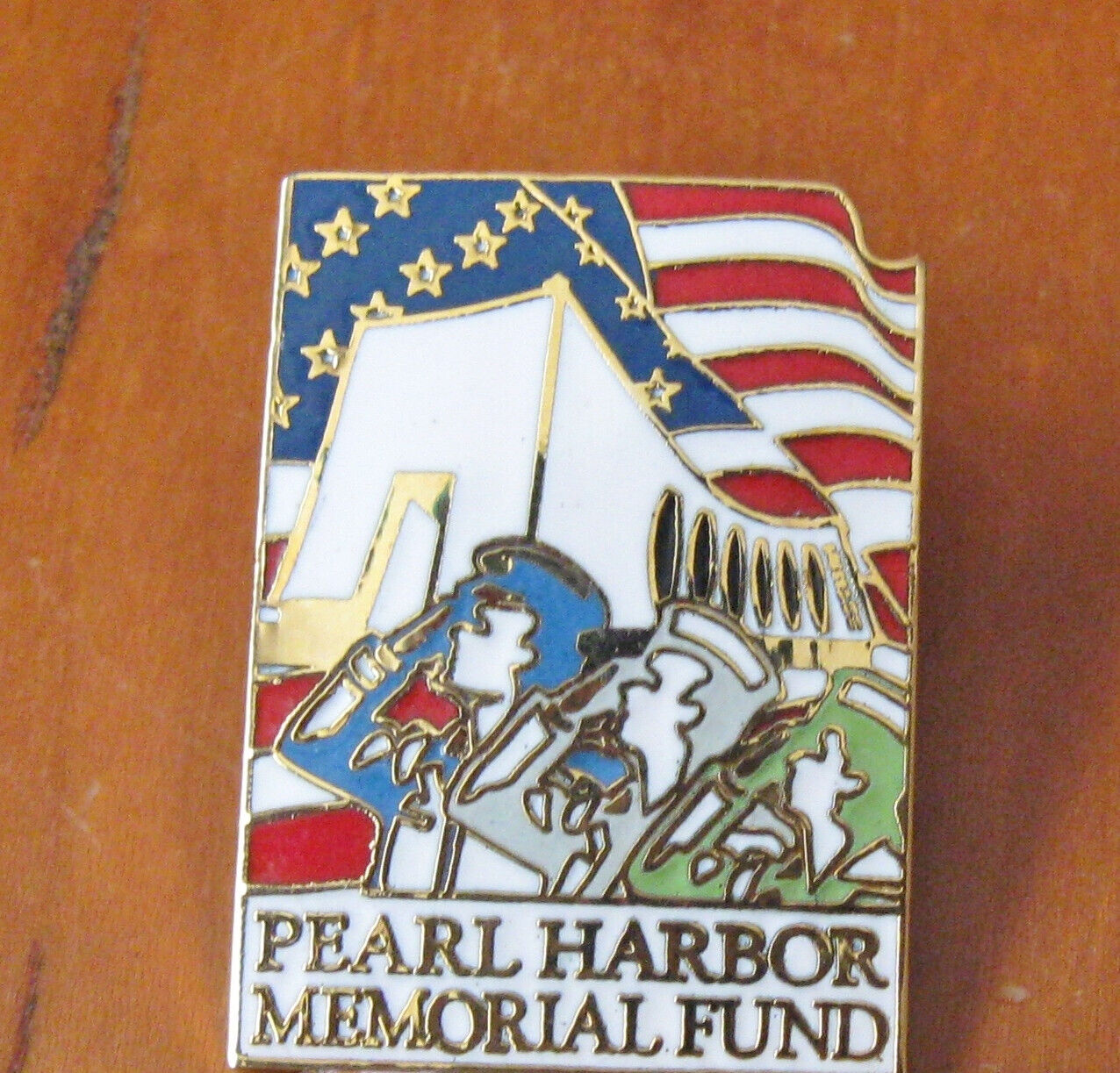 Pearl Harbor Memorial Fund Lapel Pin US Military Patriotic Lapel Hat Pin 