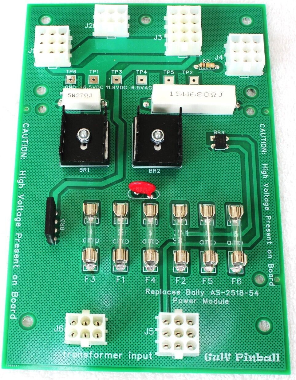 New Power Supply Rectifier Board - Bally Part AS-2518-54