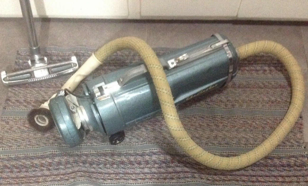 Old Vintage Electrolux Metal Canister Vacuum Cleaner Model E Tested Sold As Is