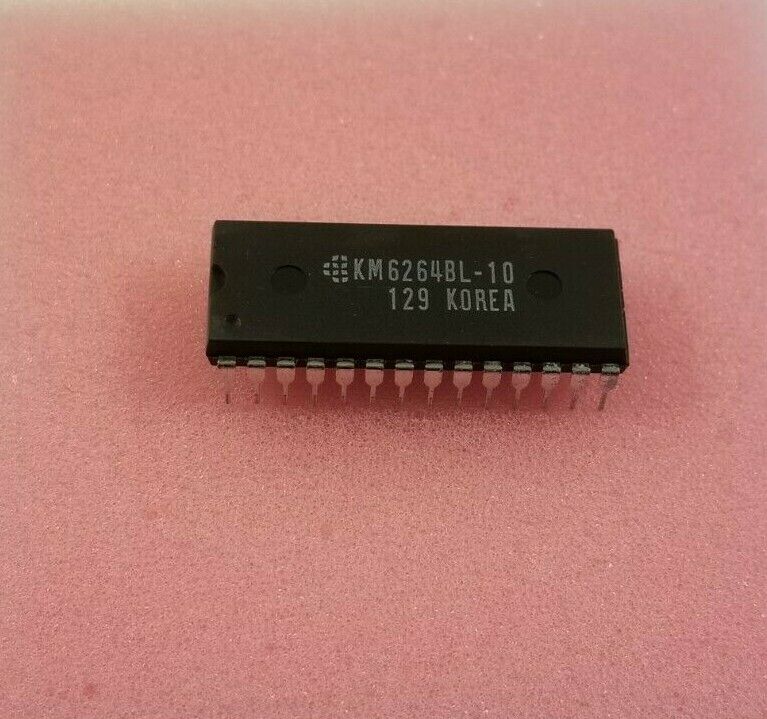 SAMSUNG KM6264BL-10 SRAM 8K X8-Bit Low Power CMOS 28-Pin PDIP, Qty. (1) - NEW