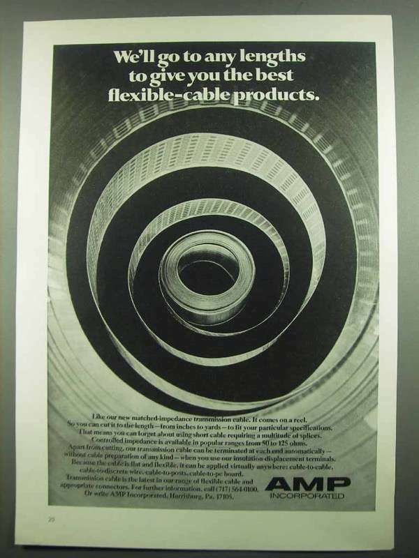1974 AMP Matched-Impedance Transmission Cable Ad