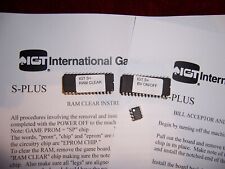 IGT S+ S-Plus Slot machine RAM & BV Bill Validator clear set chips & EEPROM picture