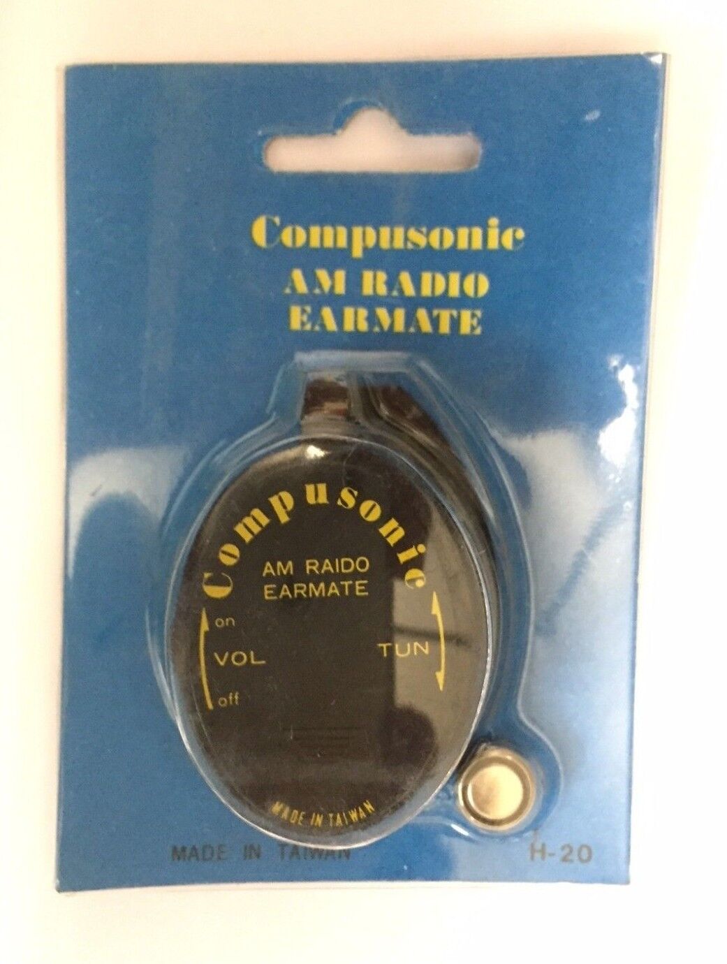EAR PHONE AM RADIO EARMATE EARPIECE TRANSISTOR RADIO COMPUSONIC