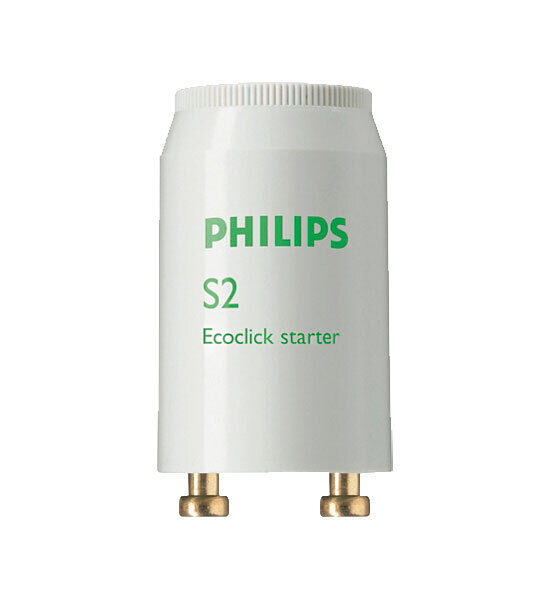 2 Pack -  Phillips S2 Fluorescent Lamp Starter 4-22 Watt Ballast Starter