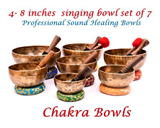 4-8 inches Chakra frequency tuned singing bowl set of 7 - Tibetan Singing bowls picture
