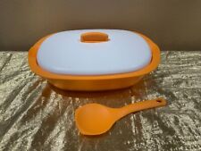 New UNIQUE Tupperware Legacy Rice and Soup Server Bowl with Scoop 1.7L Mango picture