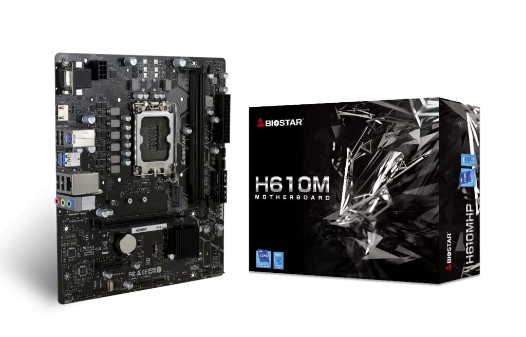 Biostar Microatx Motherboard With Intel H610 Chipset Pcie 4.0 Compatible, No.73