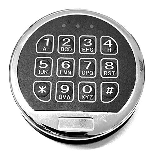 Electronic Safe Lock with Solenoid Chrome Keypad Safe For Gun Safe Lock