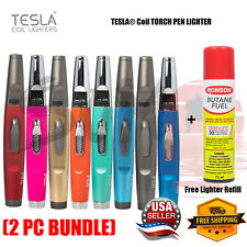 TESLA® Coil Lighters Single Flame Butane Refillable Pen Pencil Torch Lighter picture